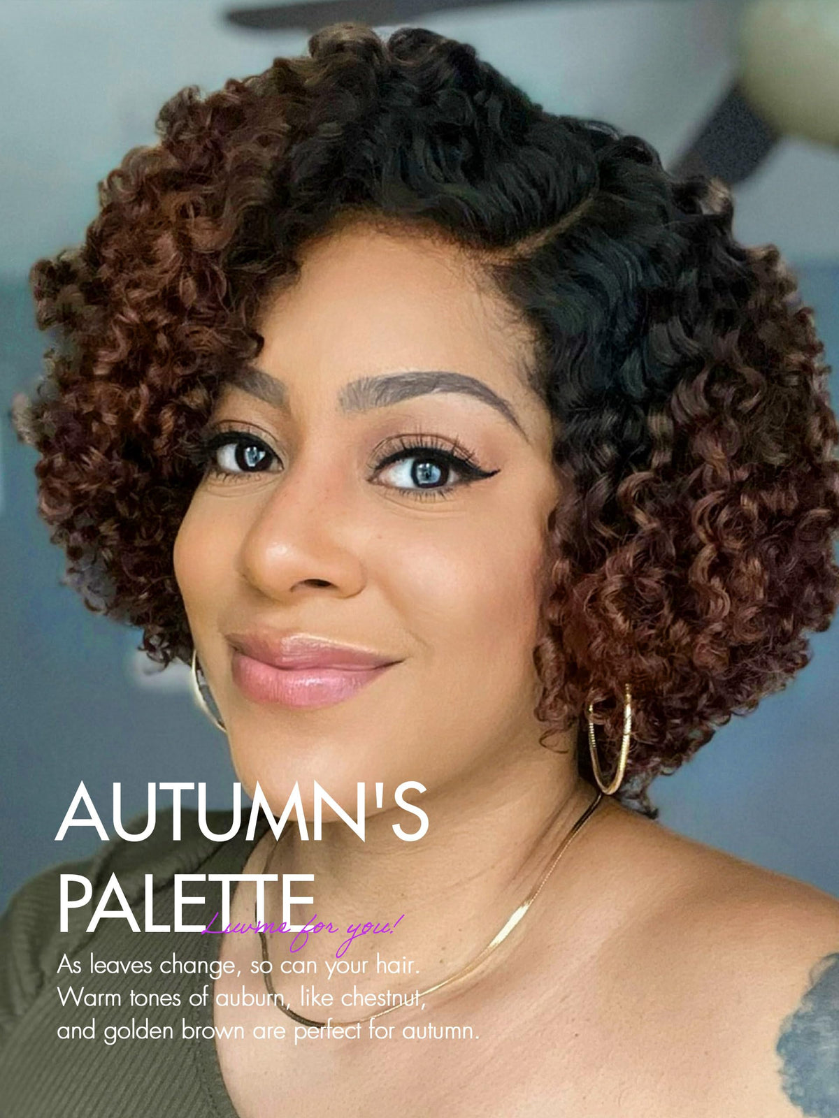 LUVME HAIR kinky curly bob side part close up for versatile styling