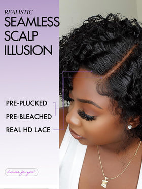 LUVME HAIR HD lace close-up highlights seamless blend with skin