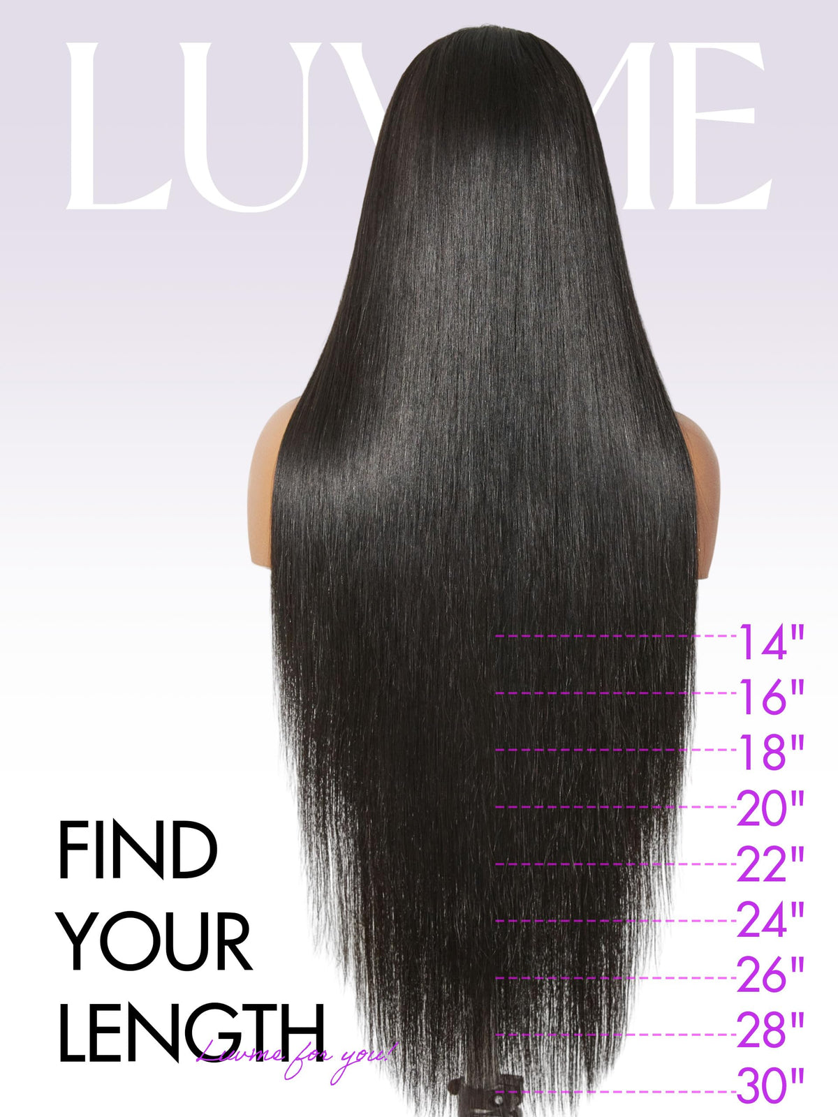 LUVME HAIR Long black wig with natural shine for versatile looks