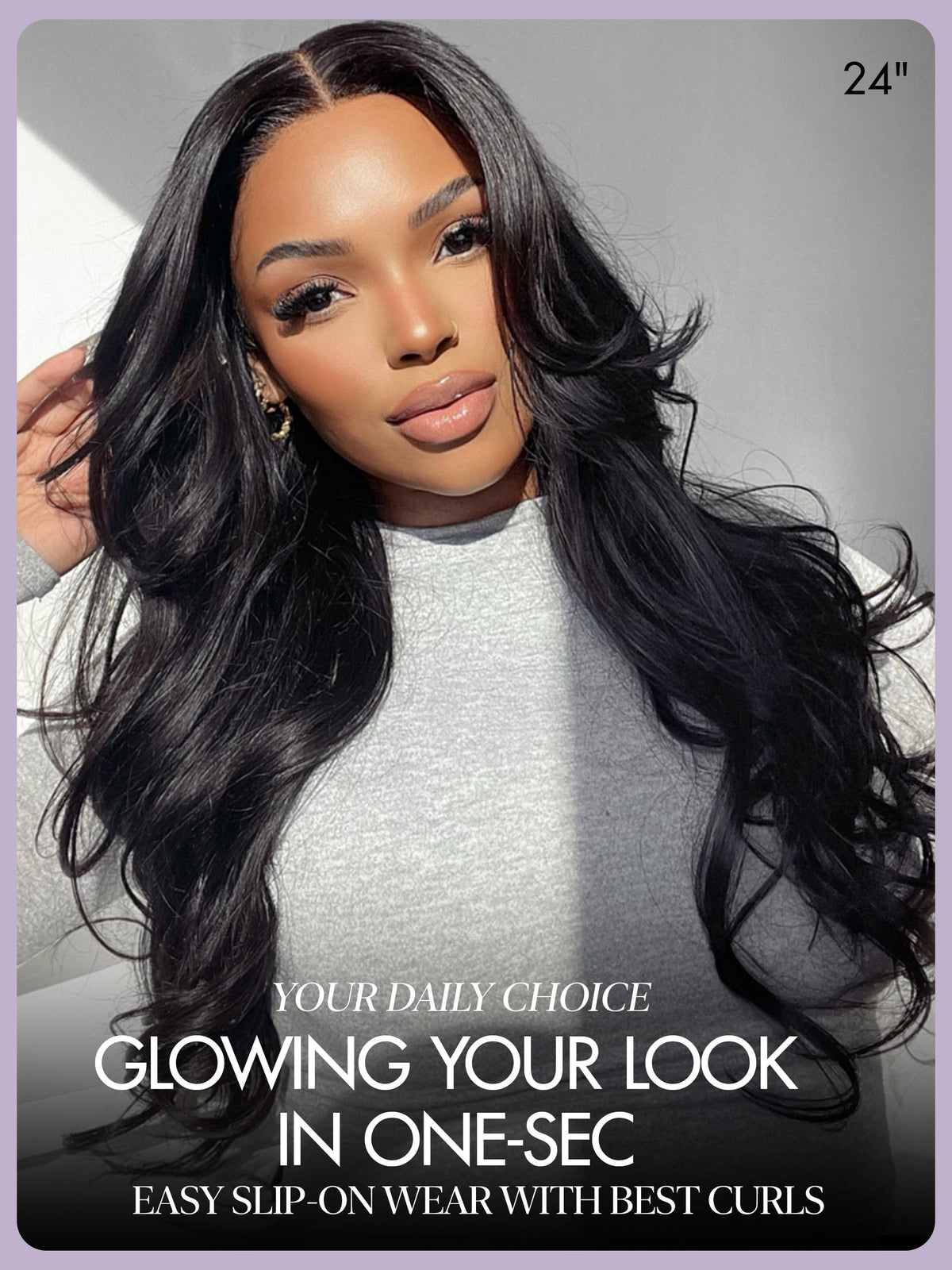LUVME HAIR long black waves at 22 inches for versatile styling