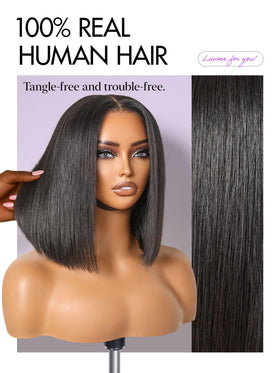 LUVME HAIR Natural black color look suits casual and formal occasions.