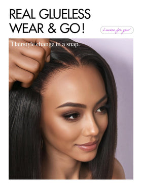 LUVME HAIR Pre-cut HD lace frontal delivers an invisible hairline and quick styling.