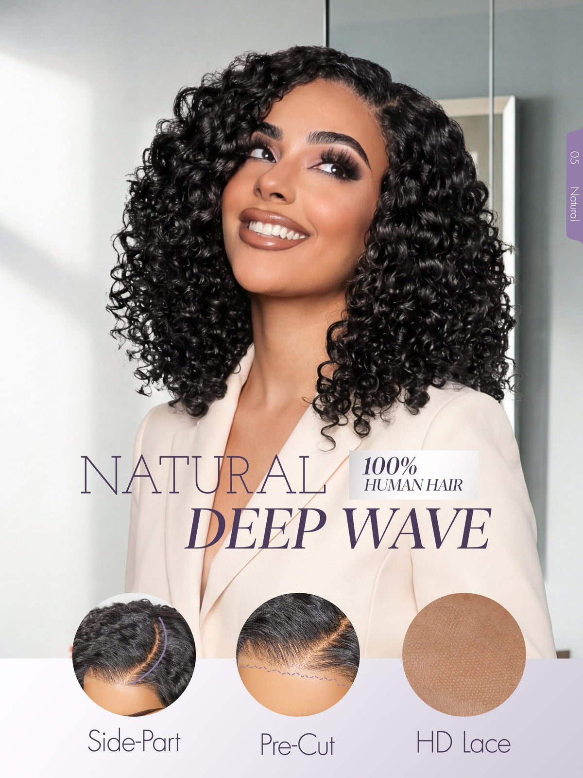 LUVME HAIR Pre-cut lace and bleached knots ensure a seamless look.
