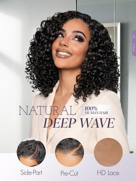 LUVME HAIR Pre-cut lace and bleached knots ensure a seamless look.