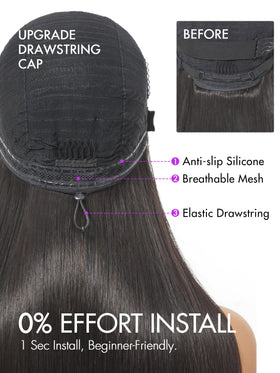 LUVME HAIR Pre-cut plucked lace front detail for easy natural-looking hairline