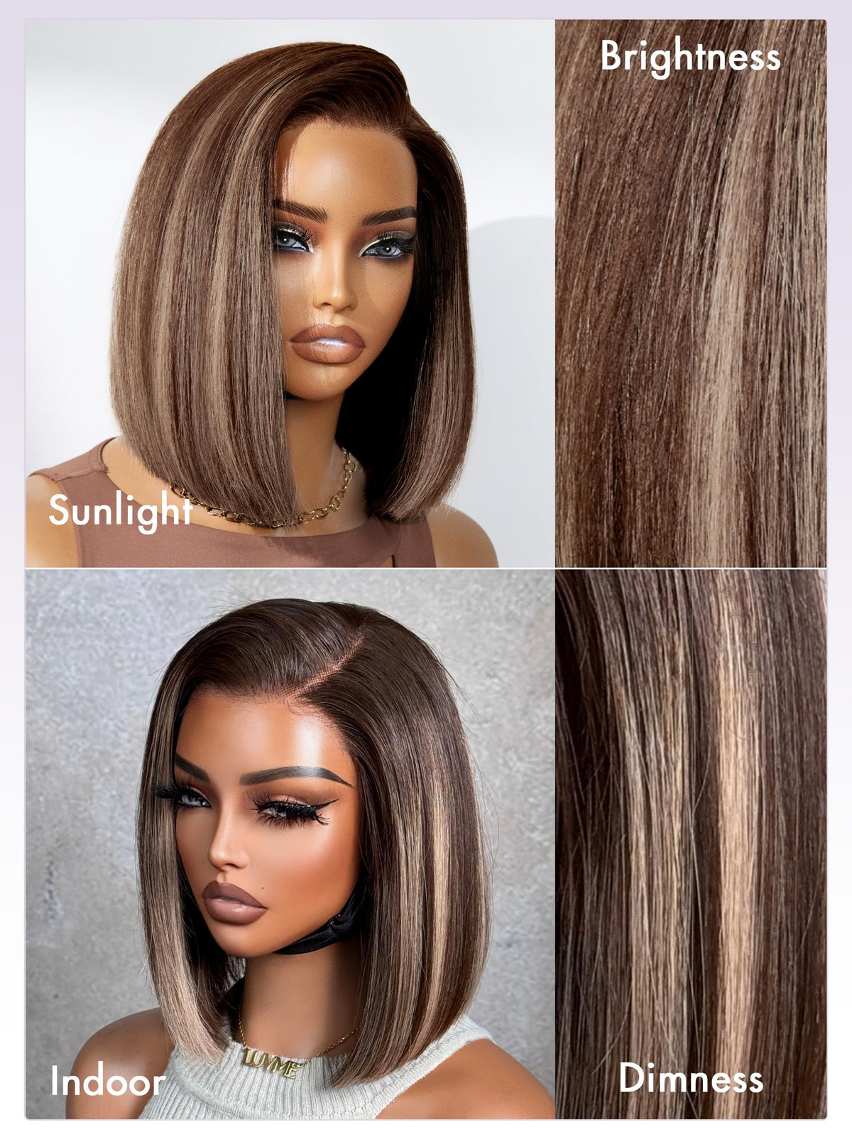 LUVME HAIR pre-cut plucked wig with bleached knots creates a natural-looking part.