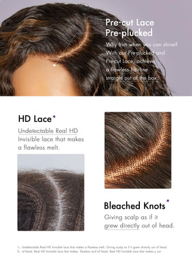 LUVME HAIR pre-plucked hairline detail for natural parting.