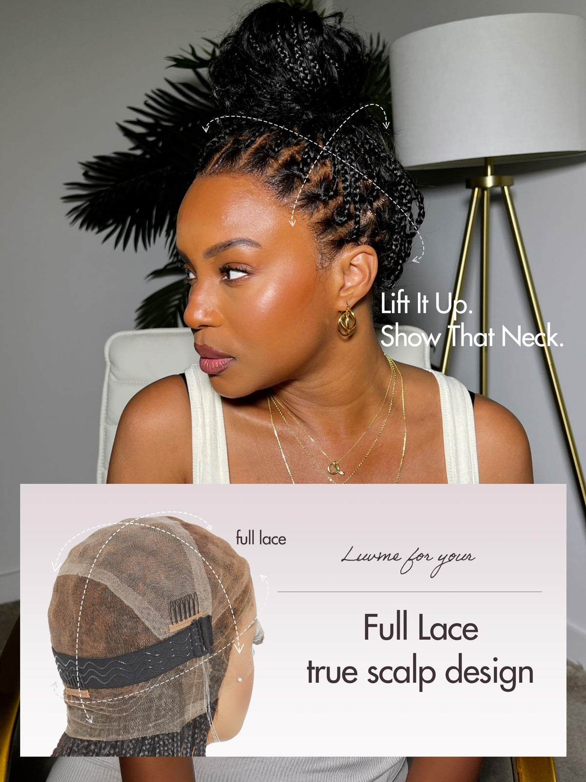 LUVME HAIR Readitress Boho braided wig ideal for festivals and trips