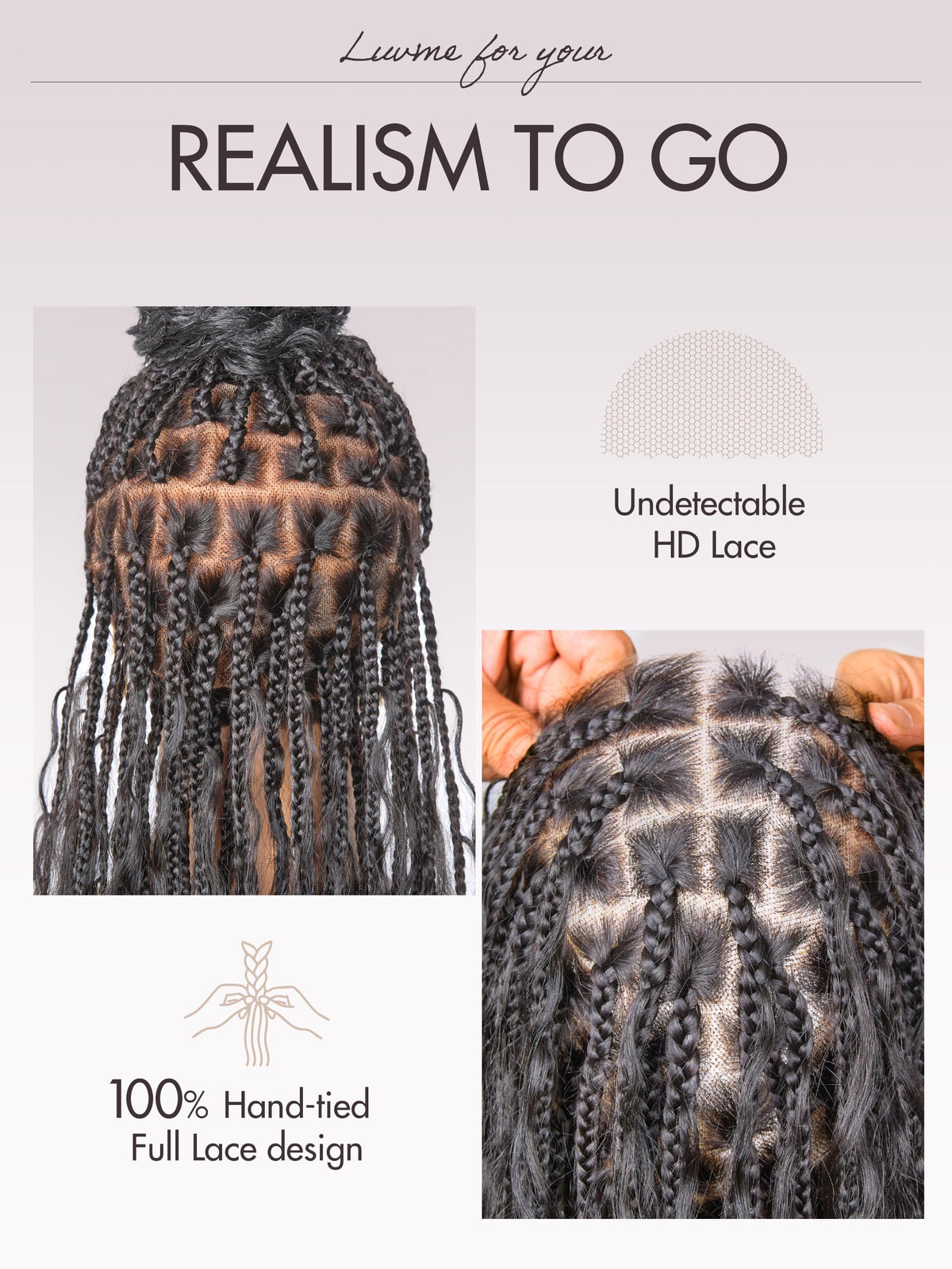 LUVME HAIR Readitress Flexi Fit invisible drawstring cap for comfort
