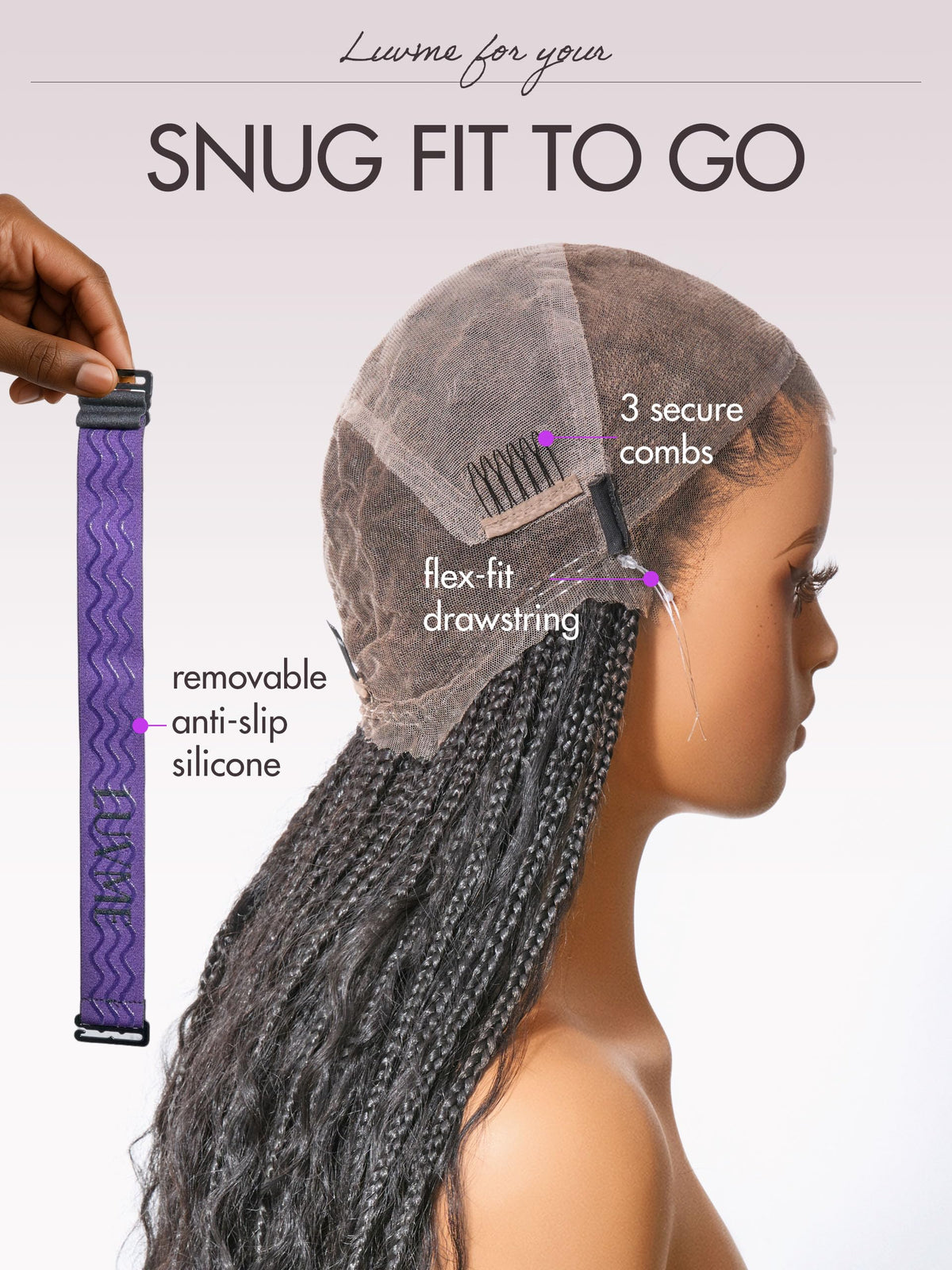 LUVME HAIR Readitress hand tied braided details for boho vibes