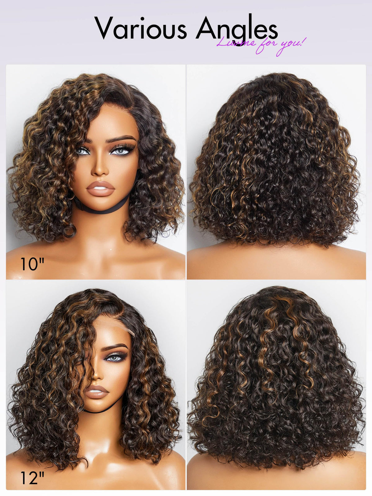 LUVME HAIR ready-to-go curly wig close-up for quick protective styling.