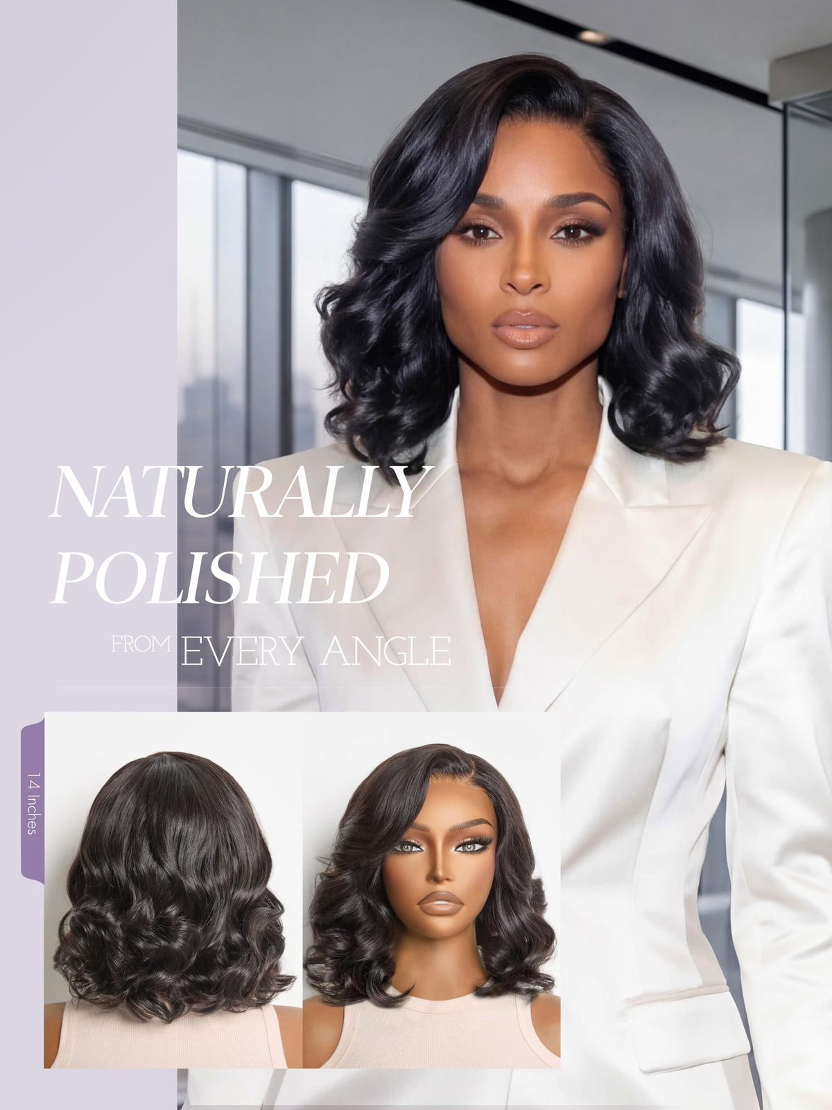 LUVME HAIR ready-to-wear wig with pre-cut lace for instant styling.