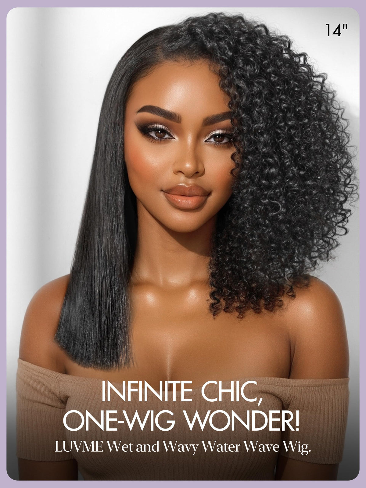 LUVME HAIR short curly bob 12 inch front view for versatile everyday look.