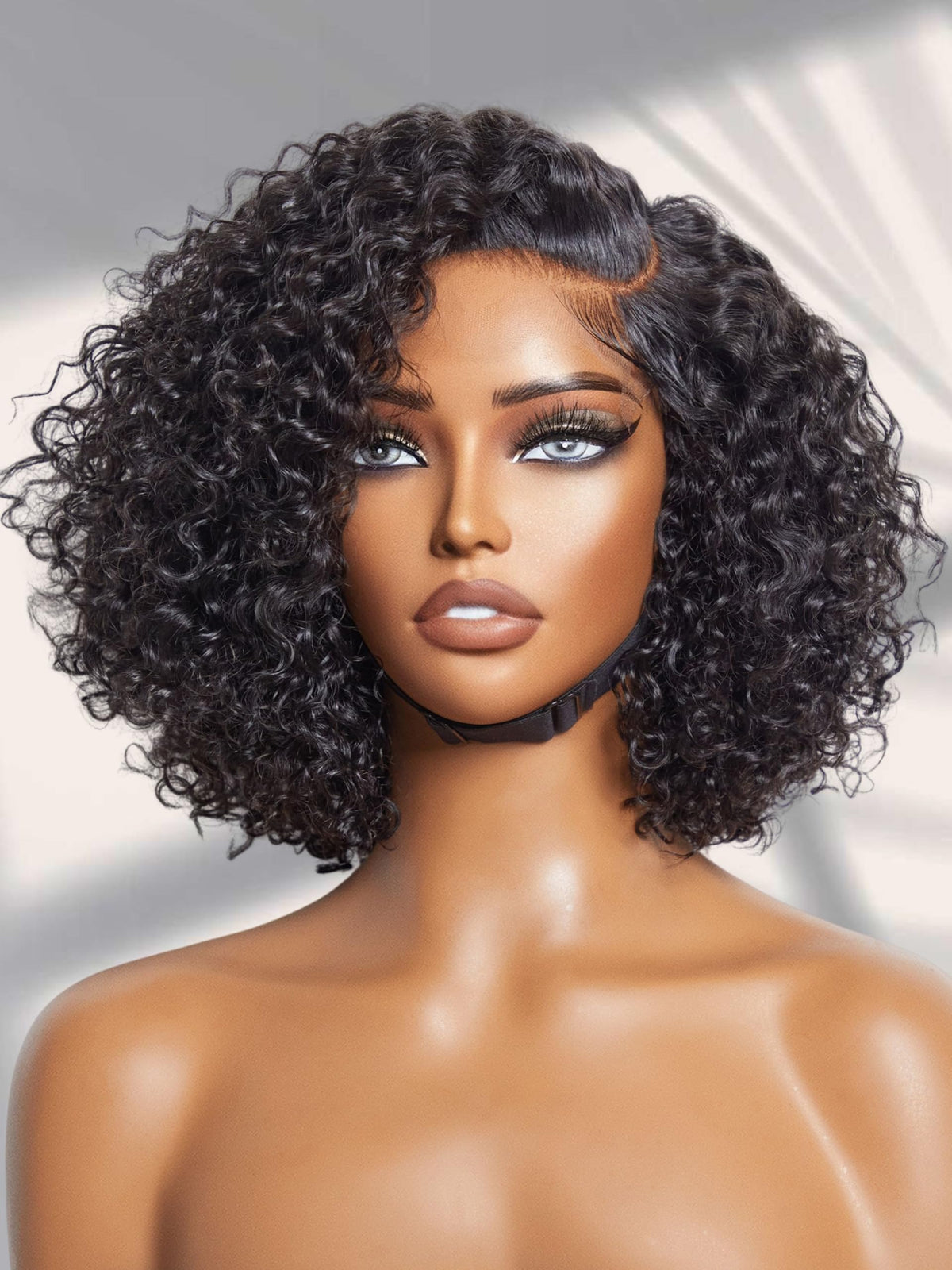 LUVME HAIR short curly wig 10in close-up reveals natural curl pattern for daily wear