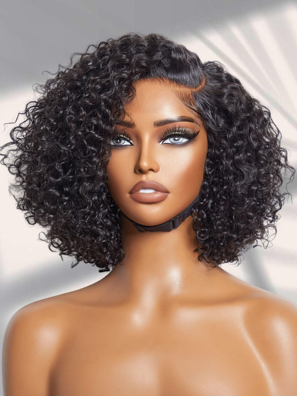 LUVME HAIR short curly wig 10in close-up reveals natural curl pattern for daily wear