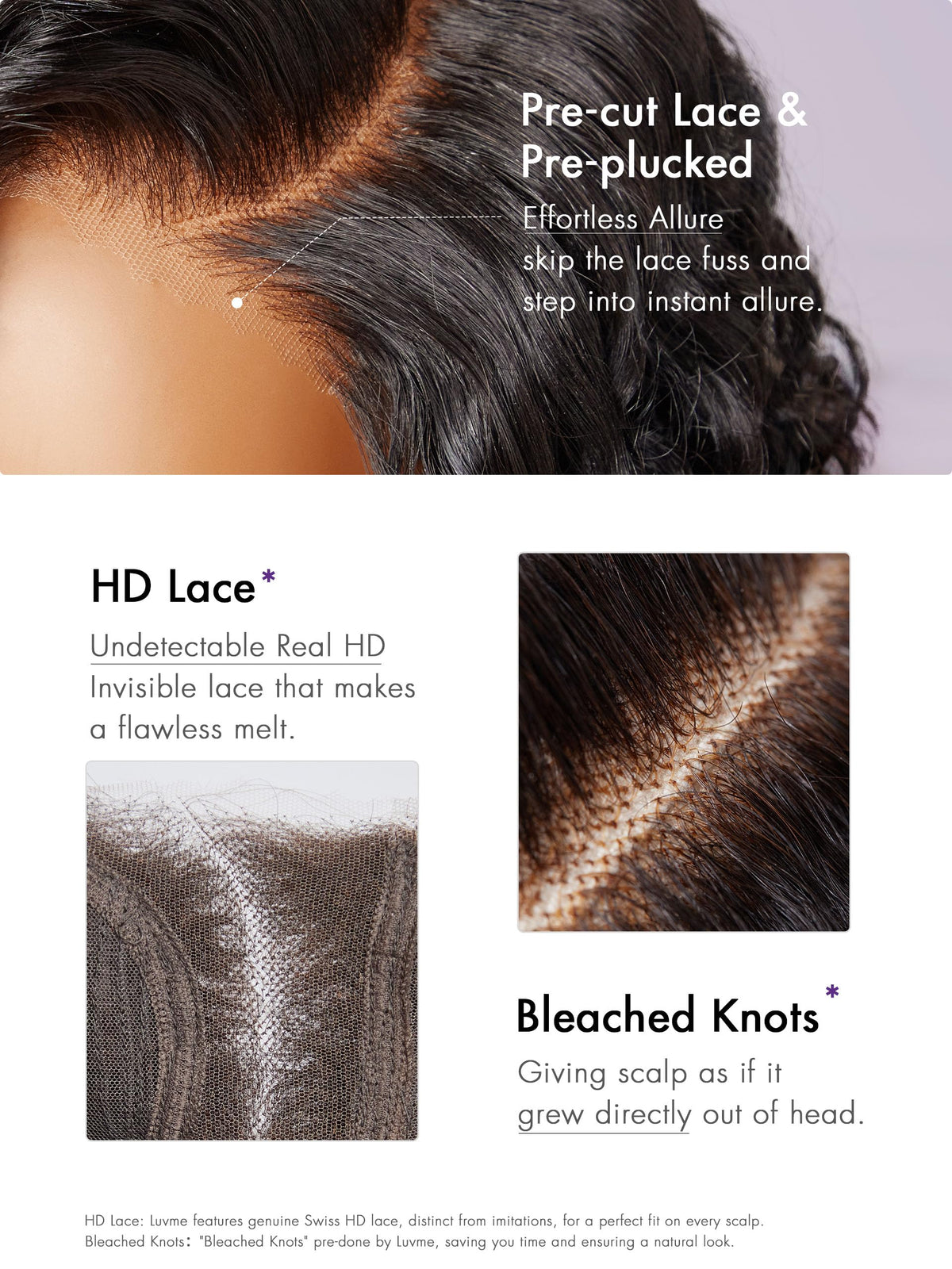 LUVME HAIR virgin human hair wig with 180% density for fuller everyday volume
