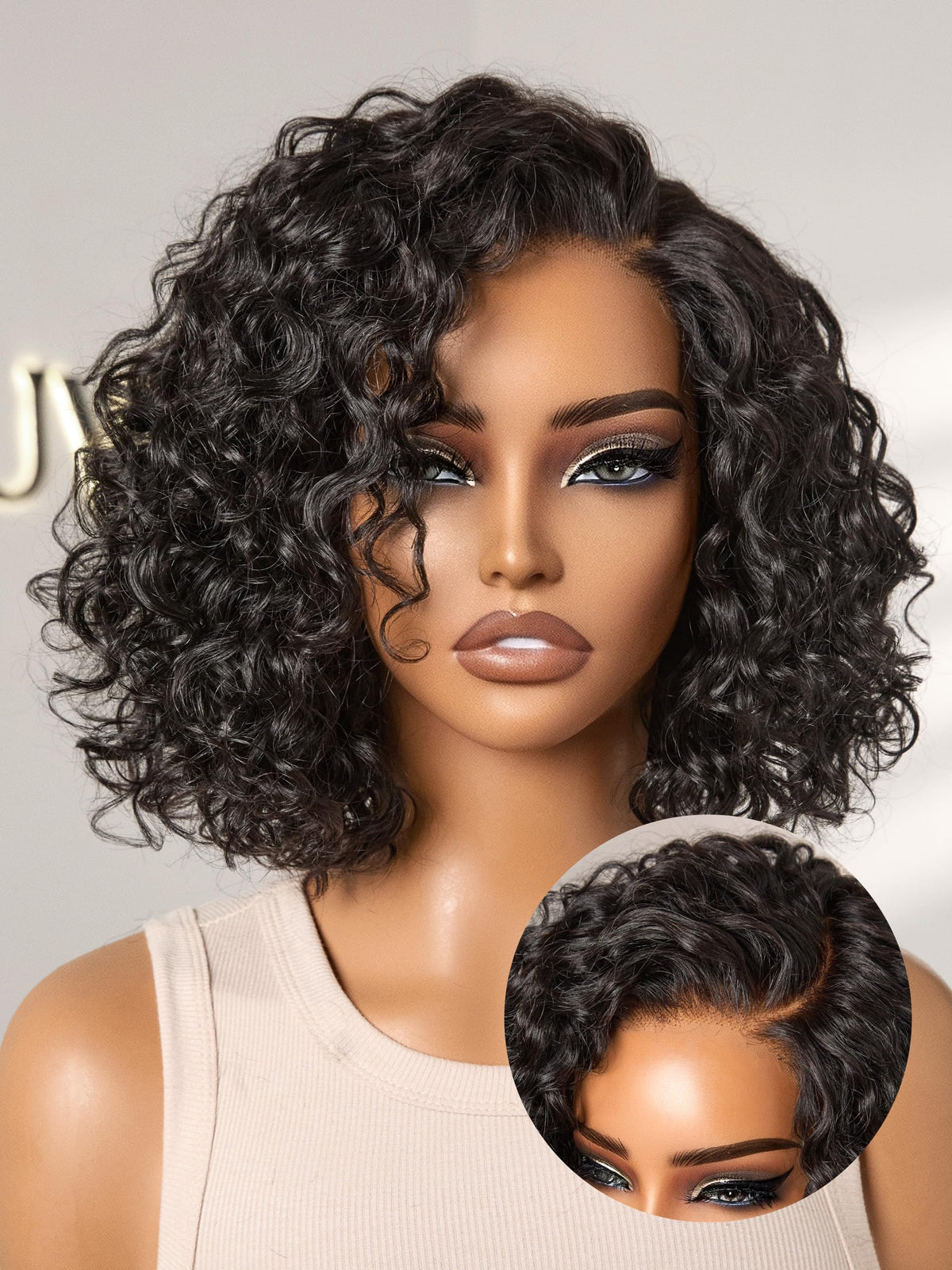 LUVME HAIR water wave 12in wig front blends naturally for daily styling