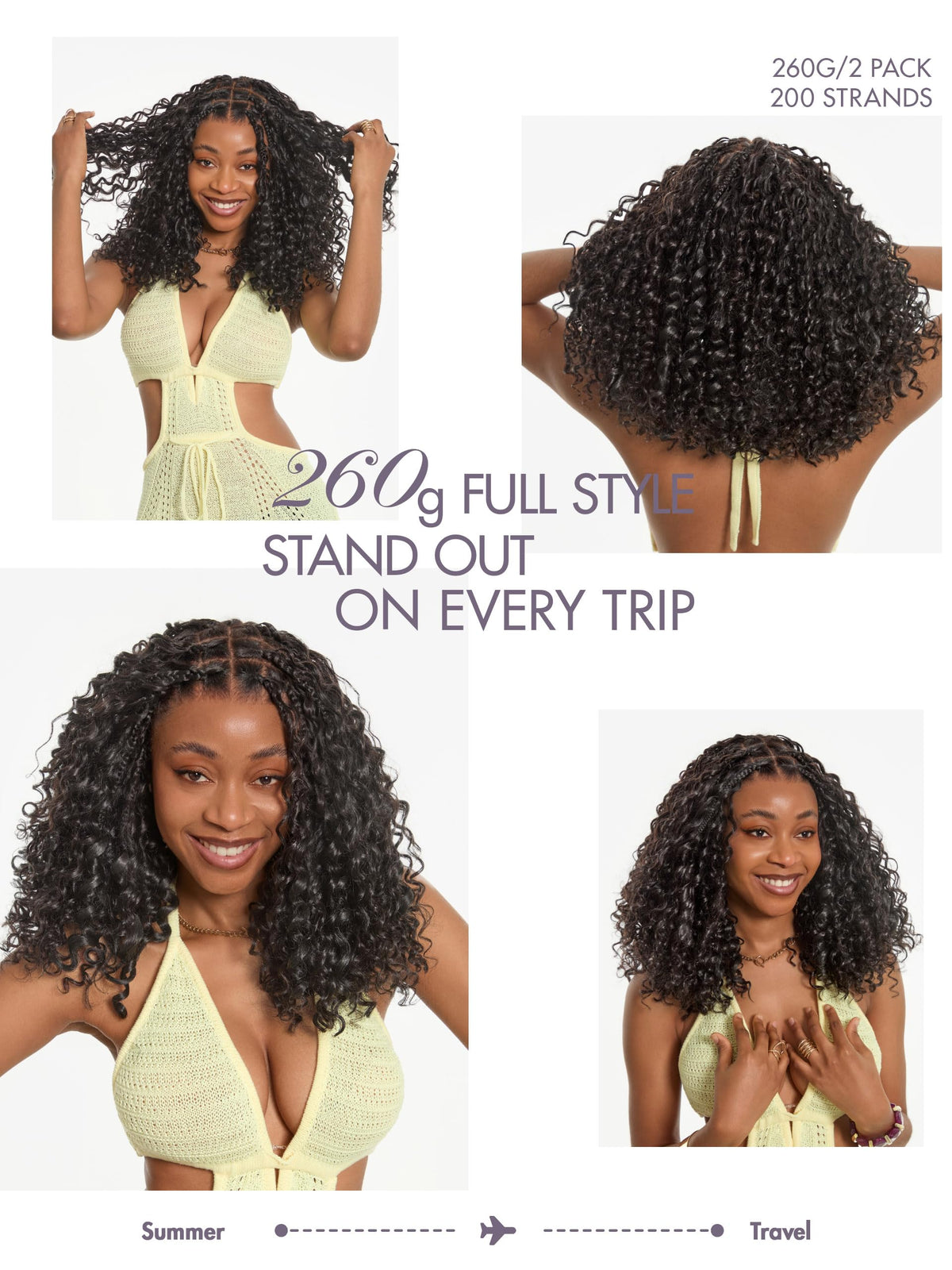 LUVME lightweight crochet hair offers comfortable all-day wear.