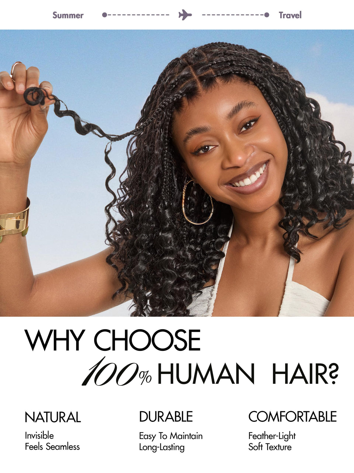 LUVME lightweight crochet hair stays comfortable all day for active lifestyles.