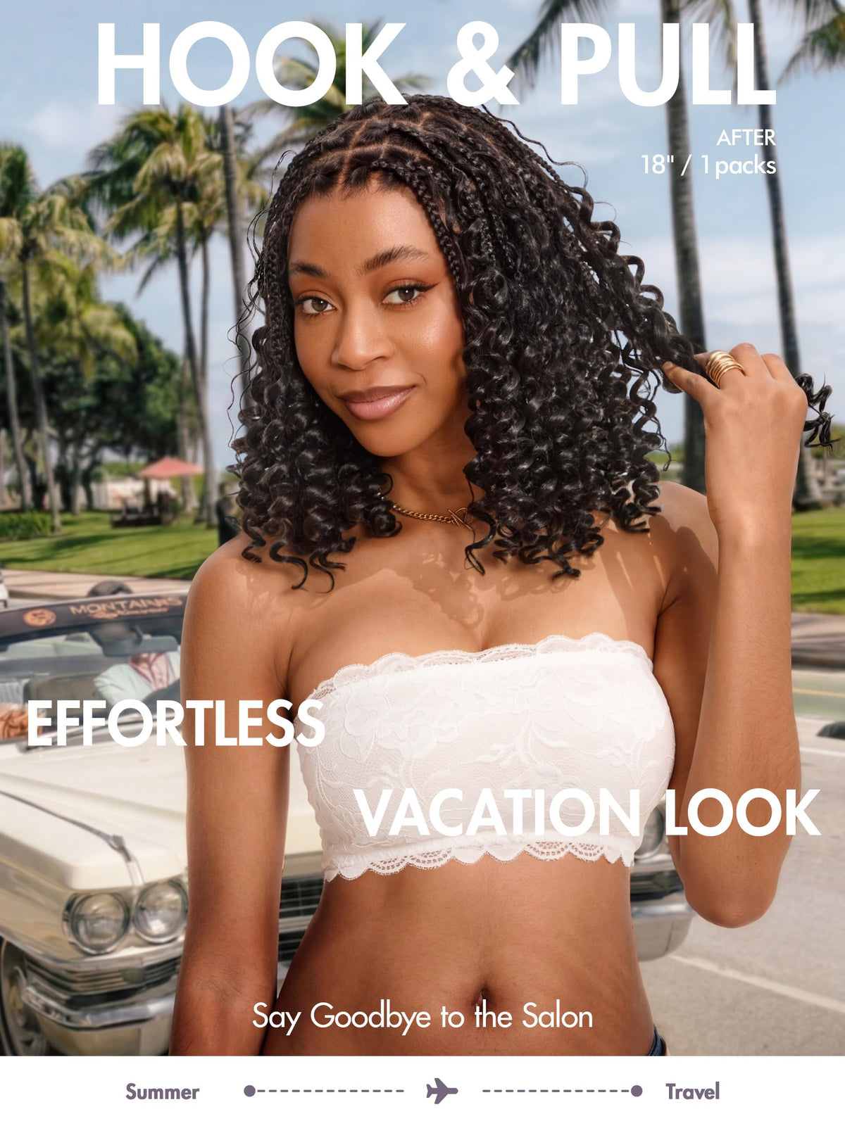 LUVME pre-separated strands enable quick, effortless crochet installation.