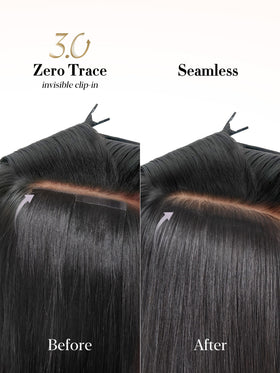 LUVME versatile clip-in layout blends crown, sides, and back.