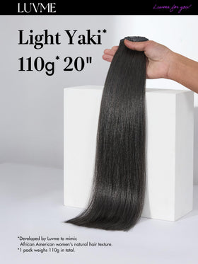 LUVME Yaki Straight extensions with thin PU wefts for flat, discreet attachment