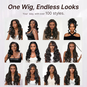 LUVME HAIR 16 inch natural black color suits versatile styling.