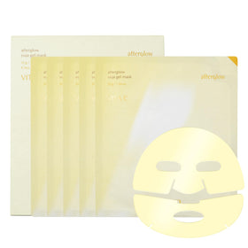 LUVUM Afterglow Yuja Gel Mask pack shot highlights five masks for a daily glow routine.