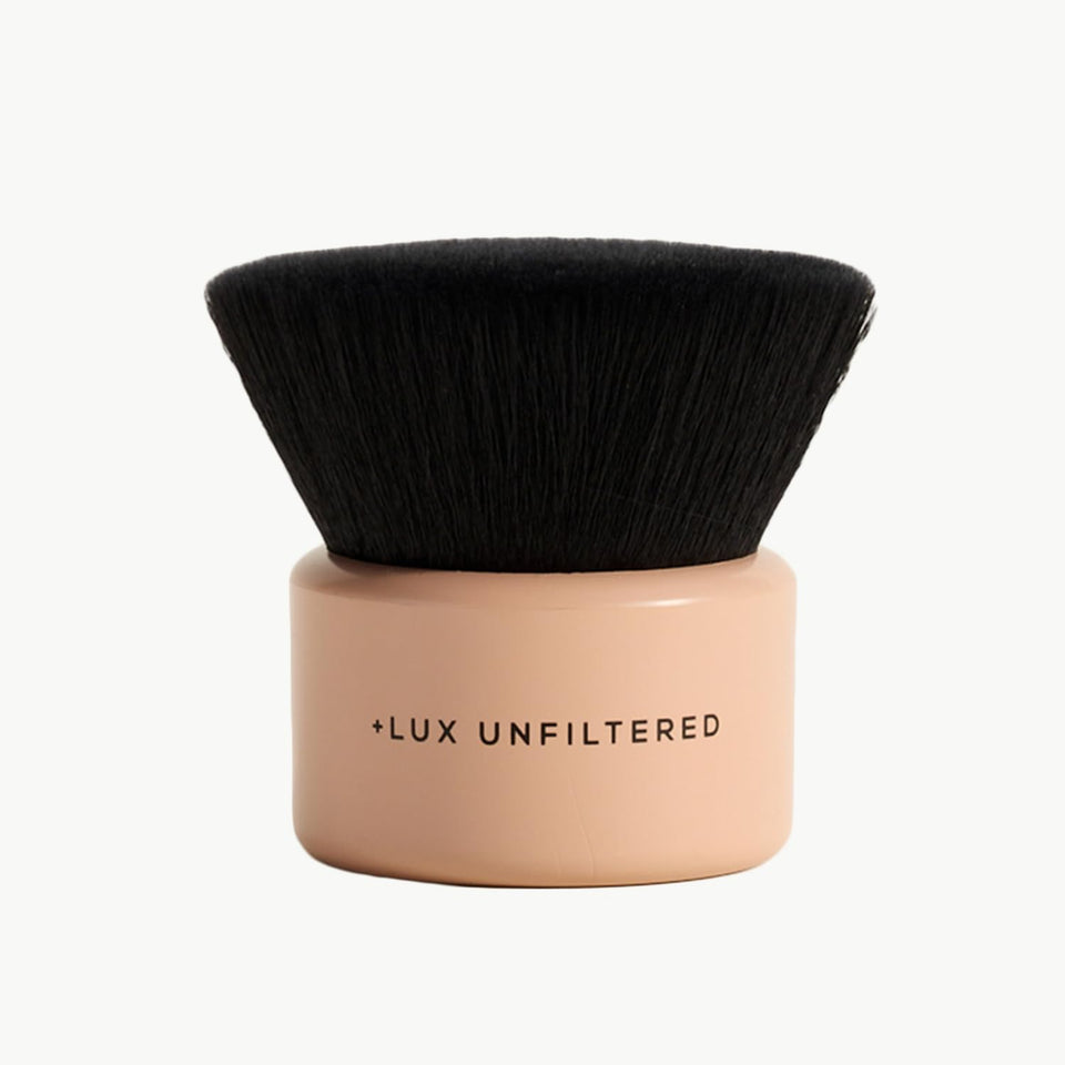 Lux Unfiltered blending body brush front view for even self-tan application.