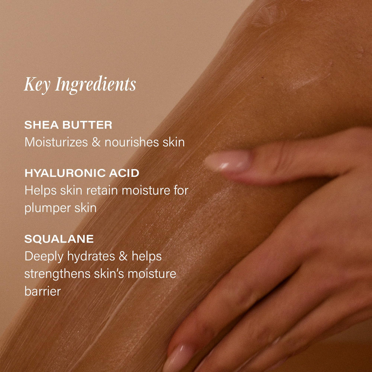 Lux Unfiltered lotion applied to hands shows a non-greasy finish for daily use.