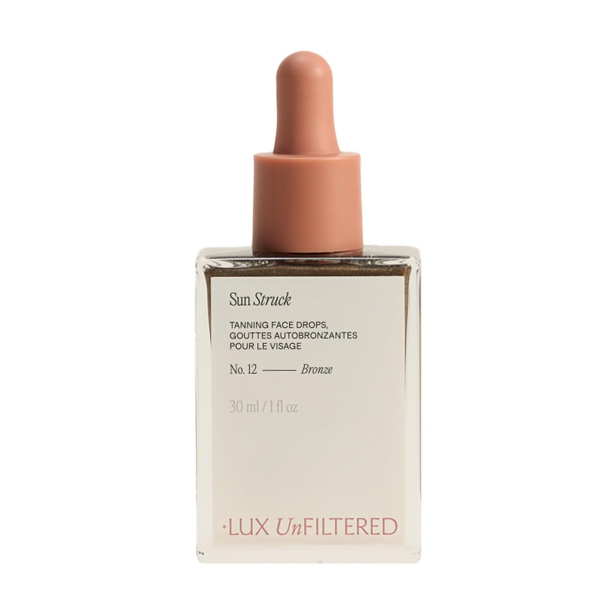 Lux Unfiltered N°12 Sun Struck bronzing face drops for natural glow.