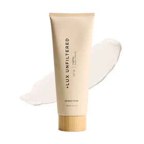 Lux Unfiltered N°14 Sculpting bottle front demonstrating a hydrating, firming cream for daily use.