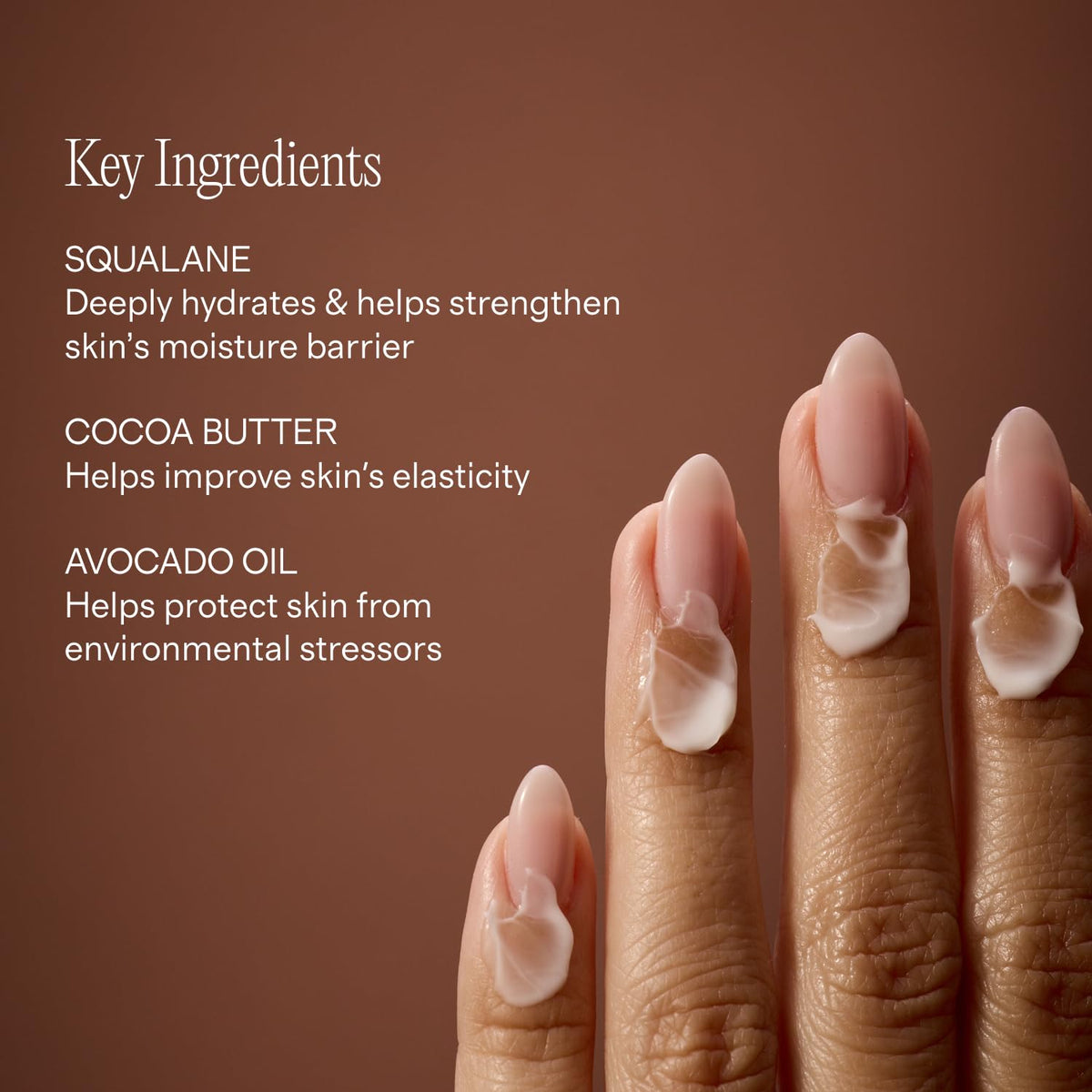 Lux Unfiltered N°24 cocoa seed butter component signals rich moisturization.