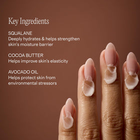 Lux Unfiltered N°24 cocoa seed butter component signals rich moisturization.