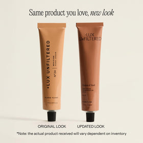 Lux Unfiltered N°24 texture closeup highlights lightweight, fast-absorbing formula.