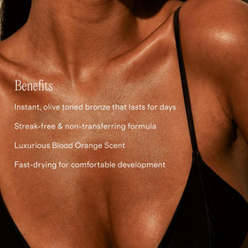 Tan lasts up to a week with Lux Unfiltered N°36 and moisturizer.