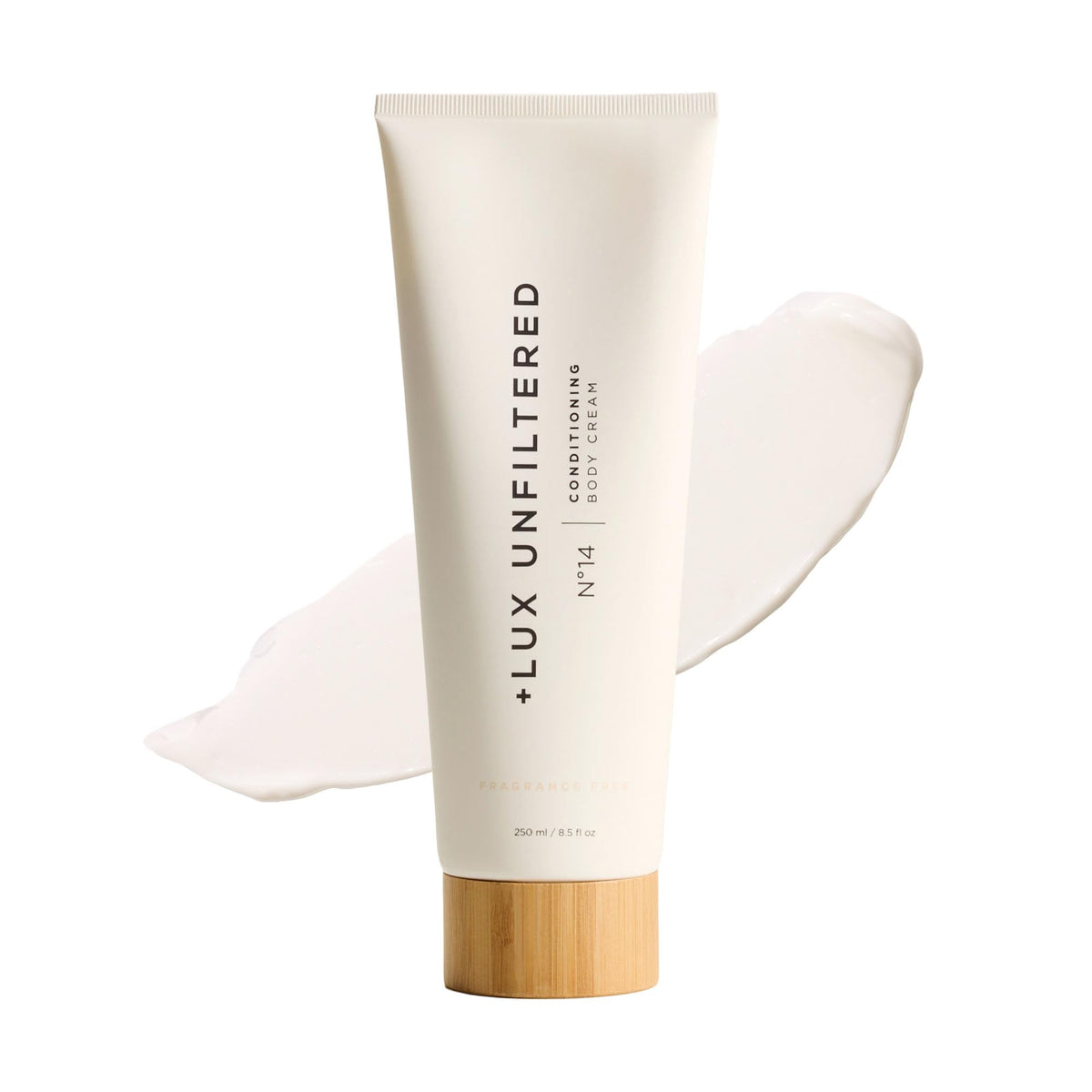 Lux Unfiltered Tall Pour N°14 bottle closeup shows fragrance-free hydration
