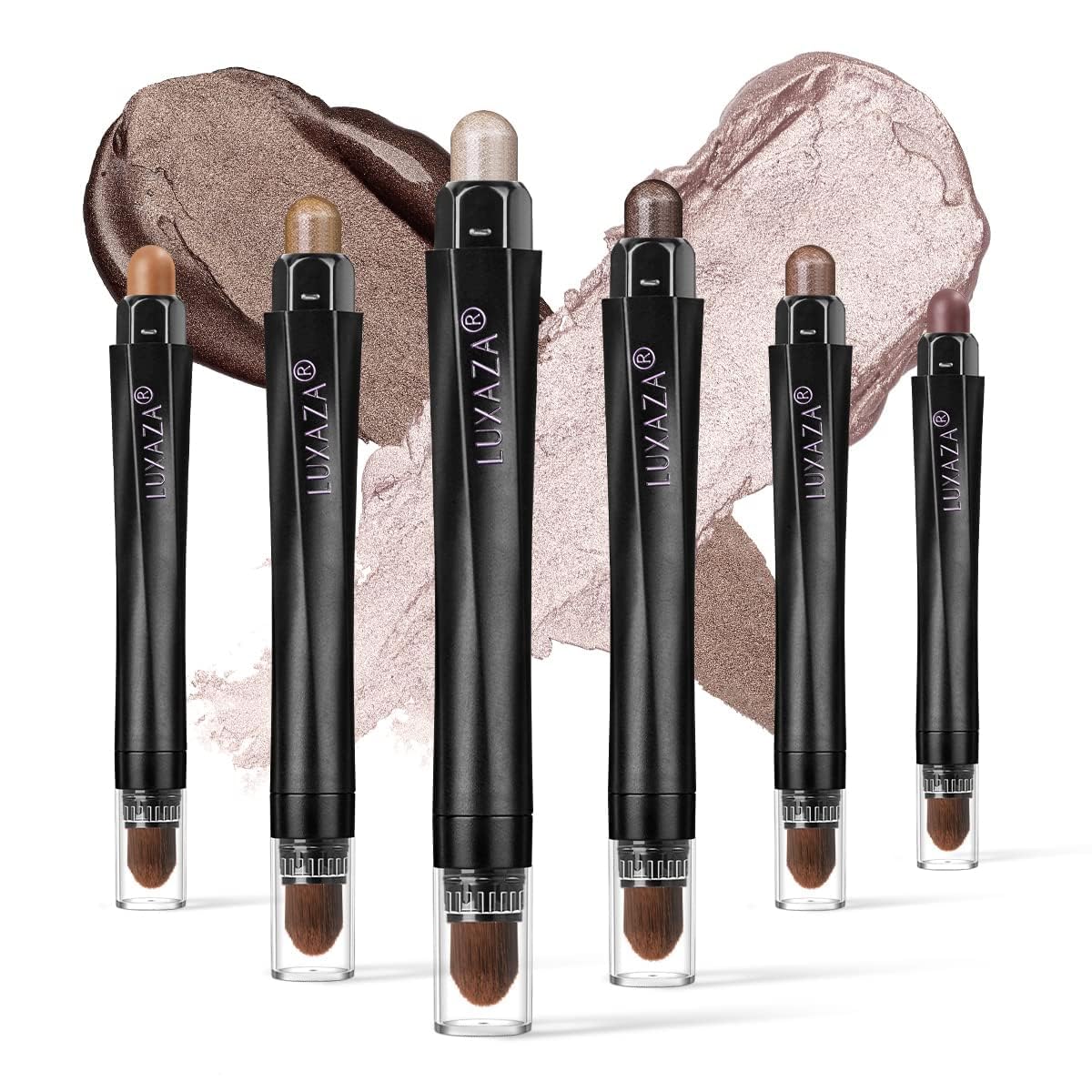 Luxaza Eyeshadow Stick 6-piece Fall Brown Set for versatile day-to-night looks.