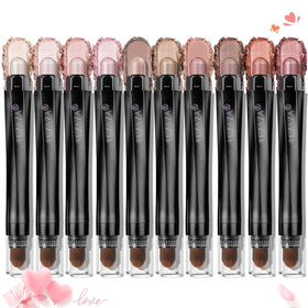 LUXAZA Eyeshadow Stick shimmer champagne pink for a bright eye look with metallic shine.