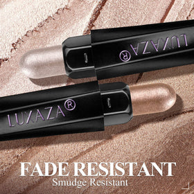LUXAZA PRO Shimmer Eyeshadow Stick built-in blending brush helps blend seamlessly.