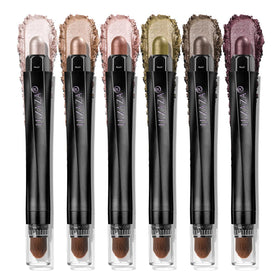 LUXAZA PRO Shimmer Eyeshadow Stick Desert Wild 6-piece set for versatile eye looks.