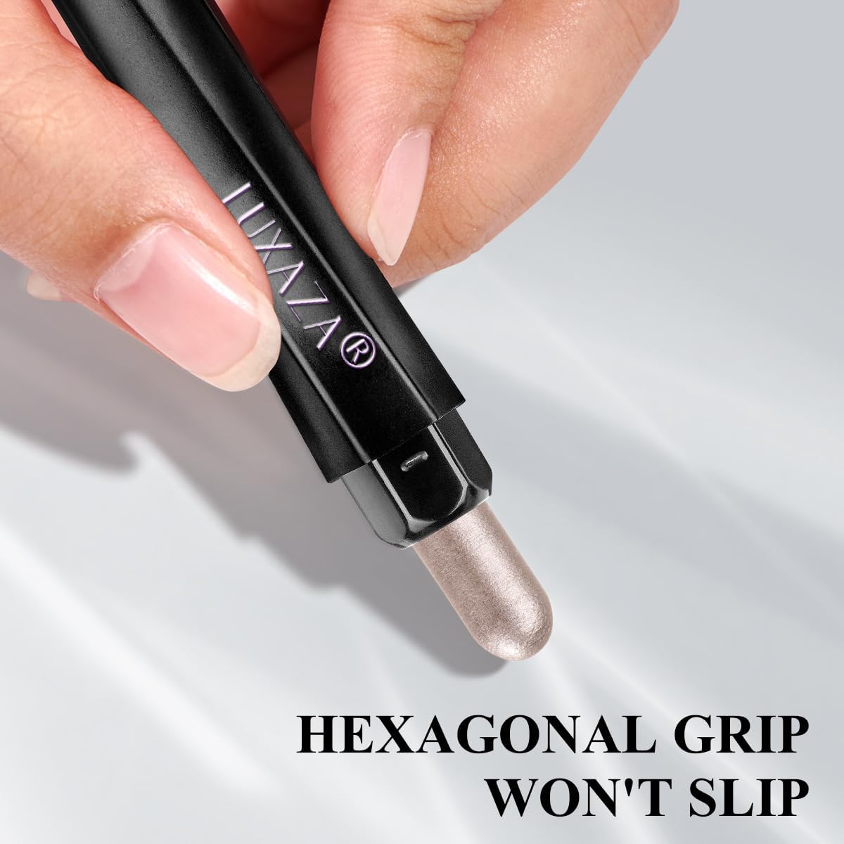 LUXAZA PRO Shimmer Eyeshadow Stick neutral pink tones for everyday looks.