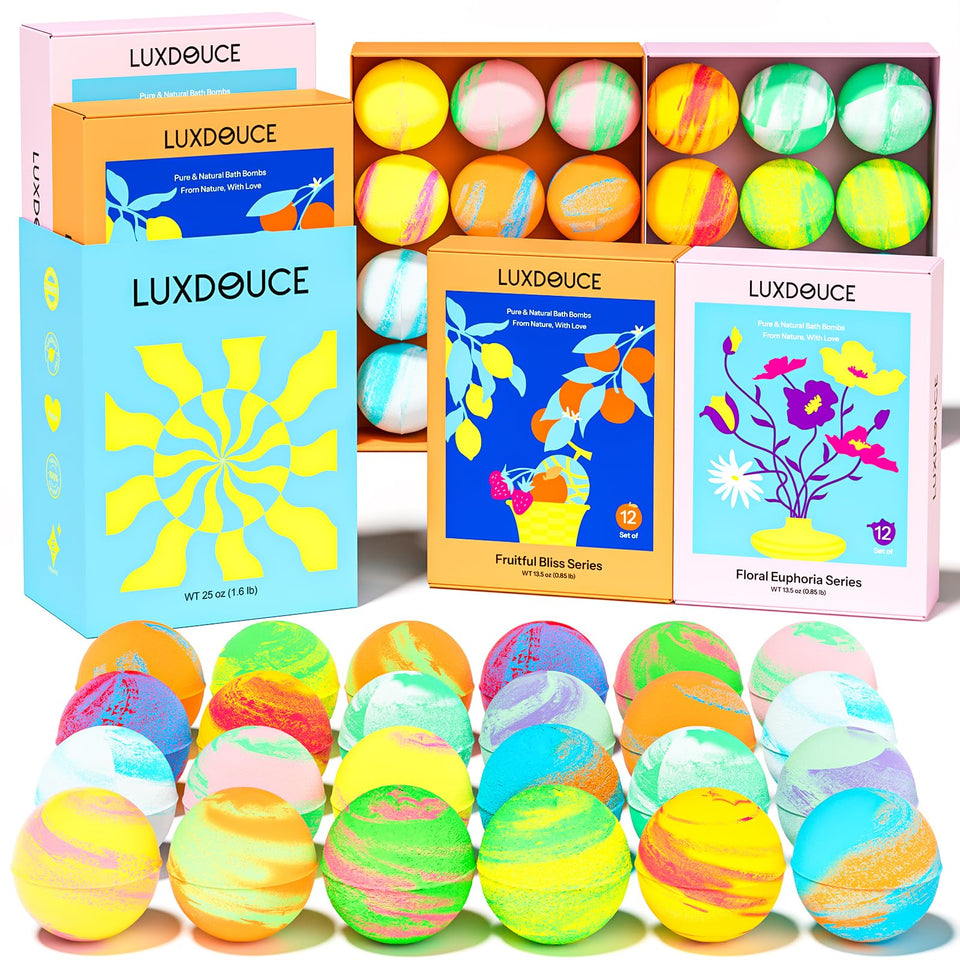 Luxdouce Floral Euphoria bath bombs deliver floral scents for a luxurious soak.