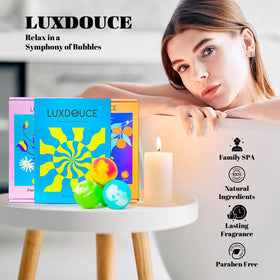 Luxdouce gift-ready packaging makes a present-worthy bath set.