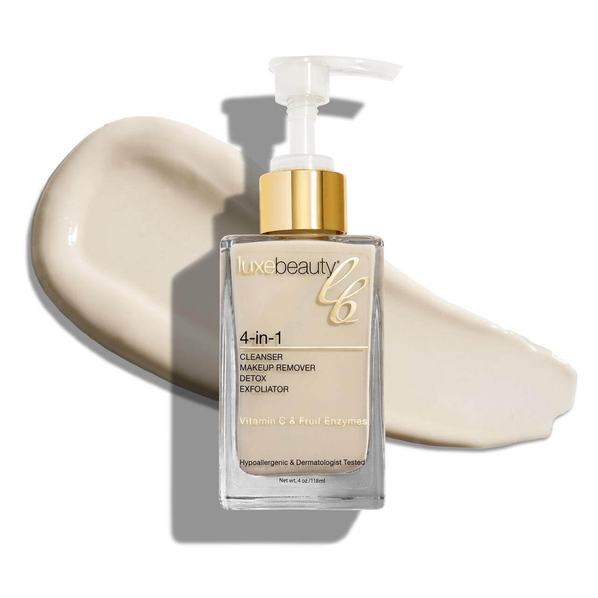 LUXEBEAUTY Luxe Cleanser bottle showing the all-in-one formula