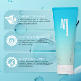 Luxeviss fast-absorbing silky texture depicted on skin.