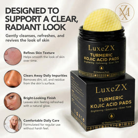 LuxeZX packaging and pads close-up showing product presentation.