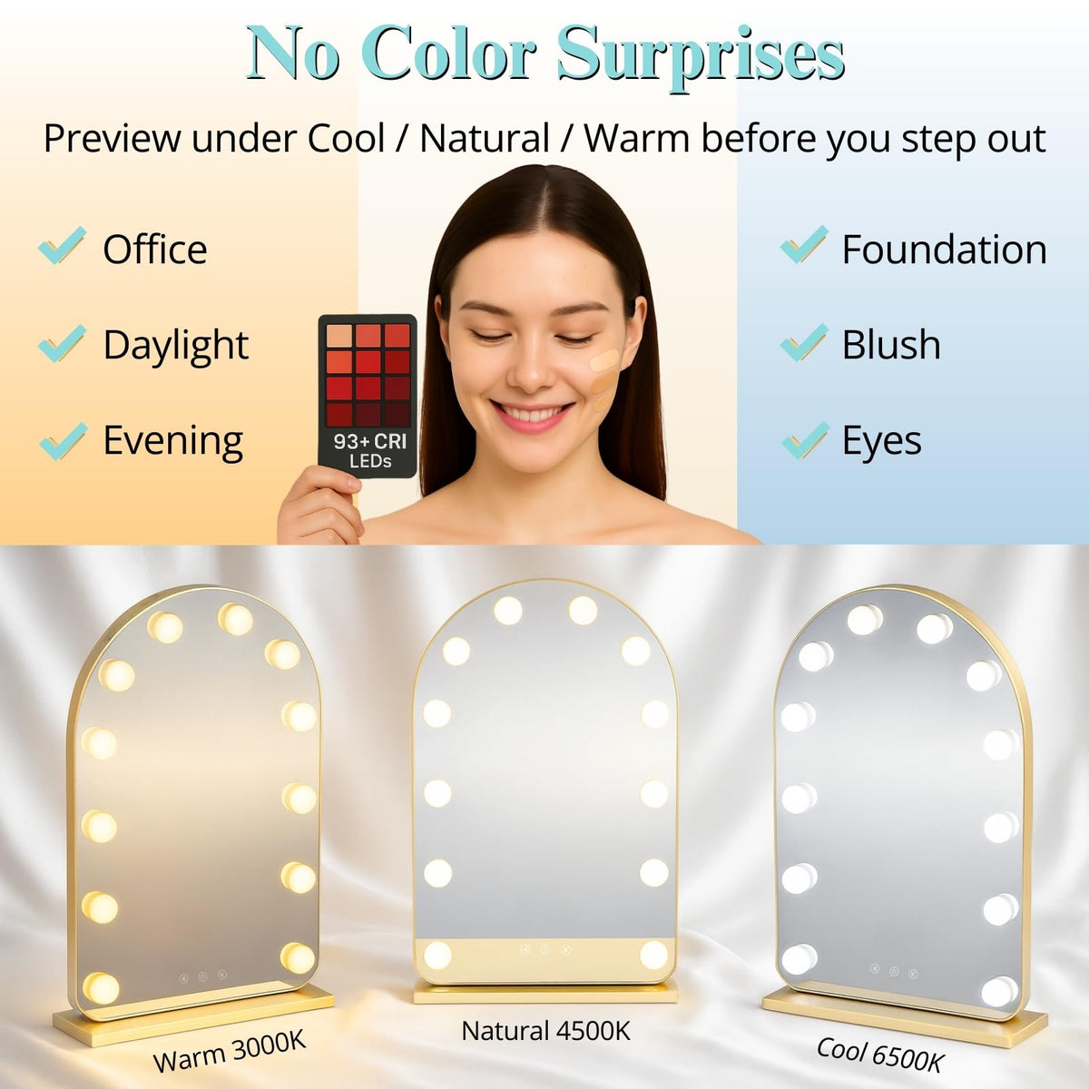 Luxfurni color temperature settings help you customize lighting for any look.
