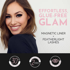 Luxillia magnetic eyeliner with applicator for precise, glue-free lash application.