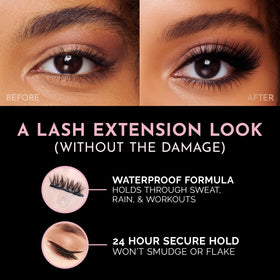 Luxillia natural lash blend close-up showing seamless integration and all-day comfort.